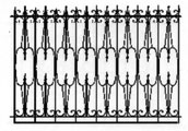 заборная металлическая решетка №10